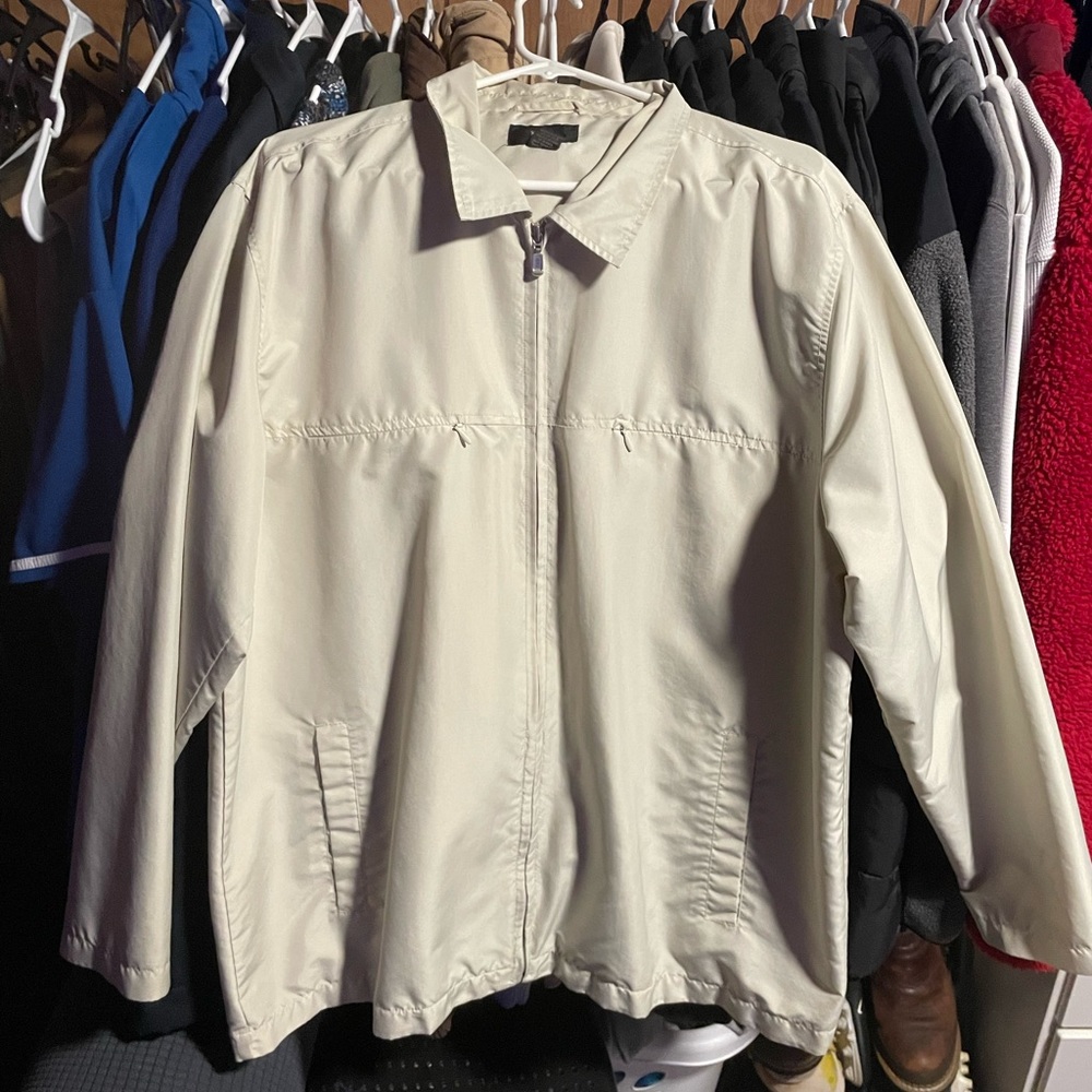 Vintage Zip Up Collar Cream